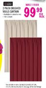 Always Home 2 Pack Crushed Voile Curtain-140x218cm