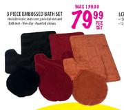 3 Piece Embossed Bath Set