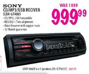 Sony CD/MP3/USB Receiver-CDX-GT40U