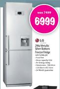 LG Metallic Silver Bottom Freezer Fridge-296Ltr(GR-F429BLQK)