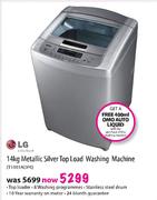 LG Metallic Silver Top Load Washing Machine-14kg(T1003ADP6)