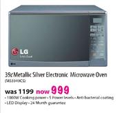 LG Metallic Silver Electronic Microwave Oven-39Ltr(MS3949CS)