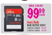 Sandisk 8GB Ultra SDHC-Each