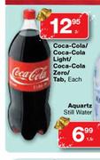 Coca-Cola/Coca-Cola Light/Coca-Cola Zero/Tab-2Ltr Each