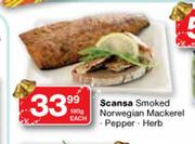  Scansa Smoked Norwegian Mackerel-Pepper/Herb-180g Each