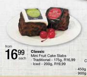 Classic Mini Fruit Cake Slabs Iced-200g Each