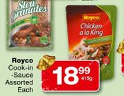 Royco Cook-In-Sauce Assorted-415g Each
