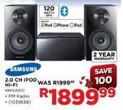 Samsung 2.0 CH Ipod Hi-Fi-MM-E4300