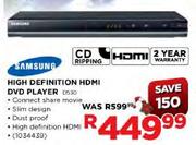 Samsung High Definition HDMI DVD Player-D530