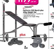 Trojan Performa 300 Bench Plus 40 Kg Weight Set