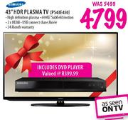 Samsung HDR Plasma TV (PS43E450) - 43"
