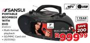 Sansui Portable Boombox With DVD