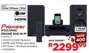 Pioneer iPod/iPad/iPhone DVD Hi-Fi