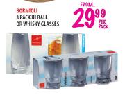 Bormioli Hi Ball Or Whisky Glasses-3 Pack