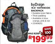 By D:Sign 15.6" Notebook Backpack-Each