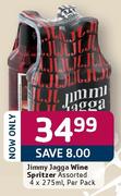 Jimmy Jagga Wine Spritzer Assorted-4x275ml
