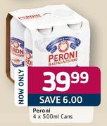 Peroni 4x500ml Cans