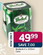 Grolsch 4x500ml Cans