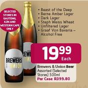 Brewers & Union Beer Assorted-500ml Each