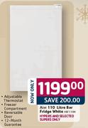 Aim 110 Ltr Bar Fridge White