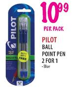 Pilot Ball Blue Point Pen 2 For 1-Per Pack