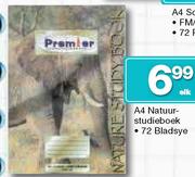 A4 Natuur Studieboek-72 Bladsye Elk