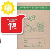 A4 Exercise Books-72 Pages