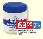 Bennetts Baby Bum Creme-300g Plus 200g Free