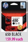 HP 650 Black Cartridge