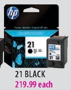 HP 21 Black Cartridge-Each
