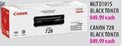 Canon 728 Black Toner-Each