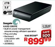 Seagate 2TB Hard Drive (USB 3.0)-3.5"