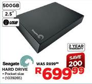 Seagate 500GB Hard Drive (Pocket Size)-2.5"