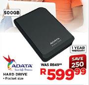 Adata 500GB Hard Drive (Pocket Size)