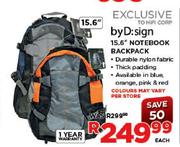 ByD:sign Notebook Bagpack-15.6" Each