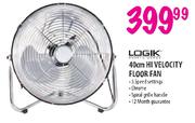 Logik Hi Velocity Floor Fan-40cm
