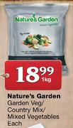 Nature's Garden Garden Veg/Country Mix/Mixed Vegetables-1kg Each