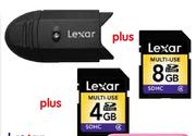Lexar 4GB Plus 8GB Plus Card ReaderValue Bundle Per Bundle