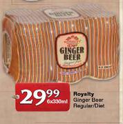 Royalty Ginger Beer Regular/Diet-6X330ml