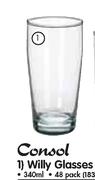 Consol Willy Glasses-Per 48 Pack