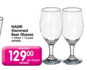 Nadir Stemmed Beer Glasses-Per 12 Pack