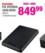 Toshiba 1TB External Hard Drive 