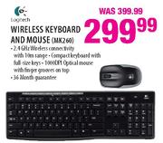 Logitech Wireless Keyboard And Mouse (MK 260) Each