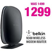 Belkin N300 Wireless Modem Router