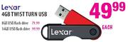 Lexar 4GB Twist Turn USB Flash DriveEach
