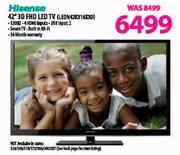 Hisense 42" 3D FHD LED TV(LEDN42K316X3D)