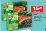 Fry's Vegetarian Pies Pepper Steak-350gm Each