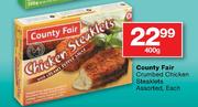 Crumbed Chicken Steaklets-440gm Each