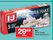 I&J Deep Water Hake Medallons-450gm Each