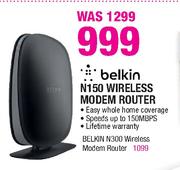 Belkin N150 Wireless Modem Router-Each